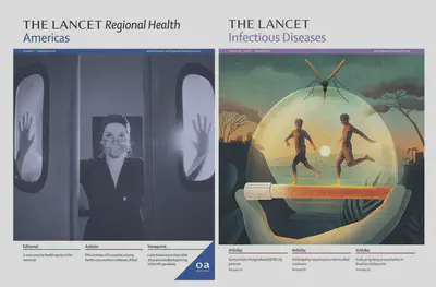 Two of our vaccine studies were featured on the covers of [The Lancet Regional Health Americas](https://www.thelancet.com/journals/lanam/issue/vol1nonull/PIIS2667-193X(21)X0002-6#) (2022, *left*) and [The Lancet Infections Diseases](https://www.thelancet.com/journals/laninf/issue/vol26no1/PIIS1473-3099(25)X0013-X) (2026, *right*)
